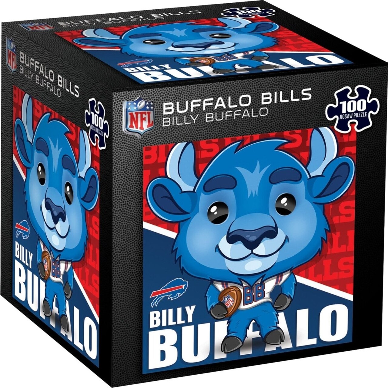 Billy Buffalo 100 Piece Jigsaw Puzzle Buffalo Bills Nfl Mascot 10X10 Square